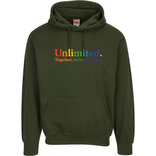 Unlimited Pride Hoodie | Rainbow Unity Sweatshirt | Together We’re Unlimited