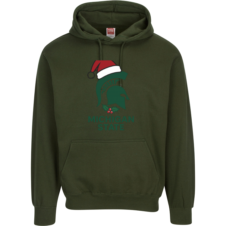 Michigan State Holiday Hoodie | Custom Christmas Spartan Sweatshirt