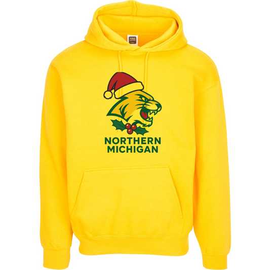 Northern Michigan University Holiday Hoodie | Santa Hat Christmas Sweatshirt | Wildcat Spirit Apparel