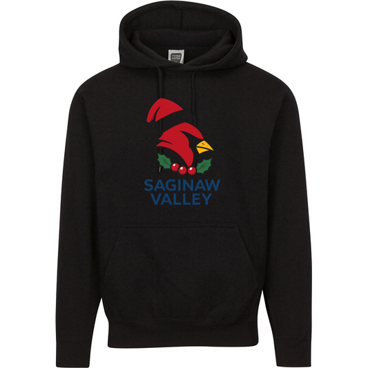 Saginaw Valley State University Holiday Hoodie | Santa Hat Christmas Sweatshirt | Cardinal Spirit Apparel